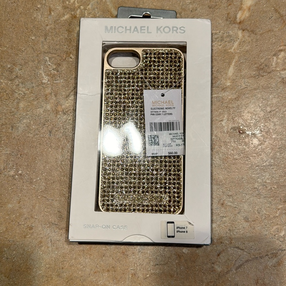 Michael kors iPhone 7/8 case gold new in box